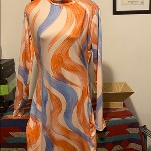 Spandex earth toned maxi dress size 1x